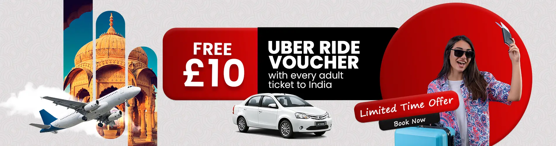 Fly to India & Get a £10 Uber Voucher!