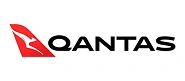Qantas logo with a red stylized kangaroo in a wing shape and the word QANTAS