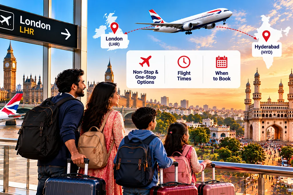 Flights London to Hyderabad Non-Stop and One-Stop Options Flight Times and When to Book